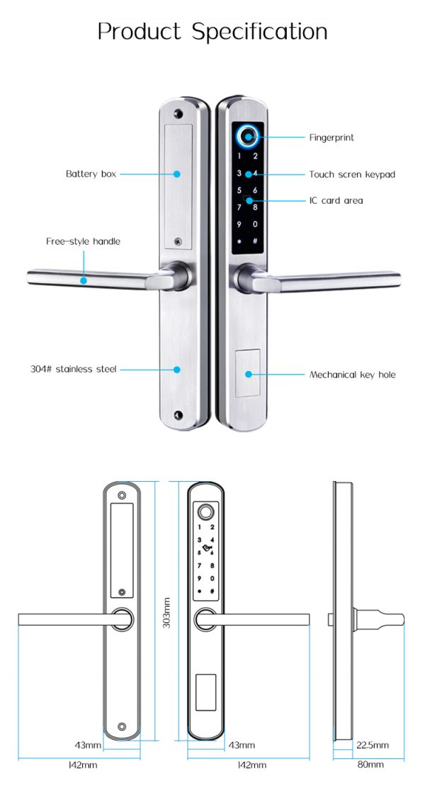 SMARTLOCK TrendyLock H900 One Way – Smart and Secure Digital Door Lock - Image 3