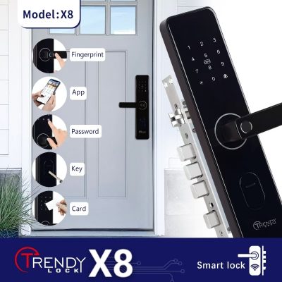 TRENDYLOCK X8 FINGERPRINT, CARD, PASSWORD, KEY & TUYA APP