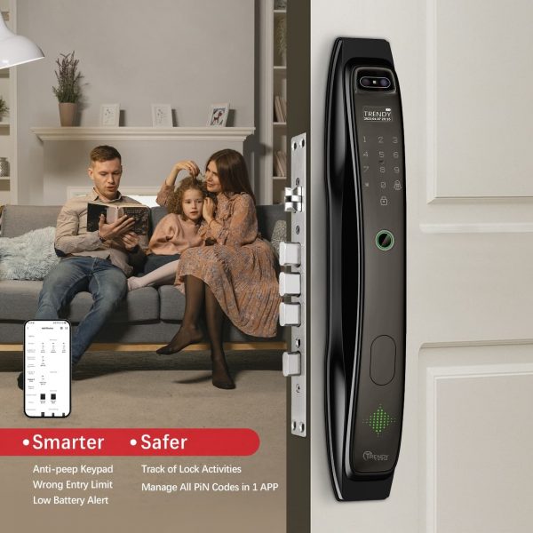TRENDYLOCK FX17 - Tuya App, Palm vein, Face, Password, Fingerprint, Card, Key